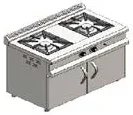 CSA Gazlı Dolaplı Ocak 2 Gözlü LPG'li