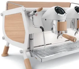 Sanremo Café Racer Custom White & Wood Slim Espresso Makinesi
