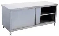 CSA Mid-Shelved Worktop With Cupboard and Sliding Door
