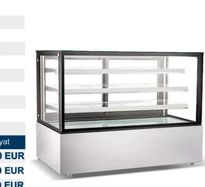 Senox 3 Raflı Modüler Pasta Teşhir Dolabı