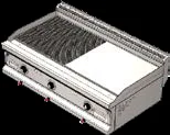 CSA Gazlı Yarı Kanallı Izgara 1200x900