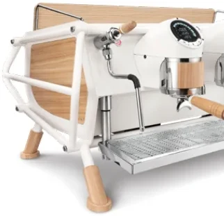 Sanremo Café Racer Custom White & Wood Standard Espresso Makinesi